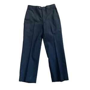 Yves Saint Laurent Charcoal Gray Trouser Pants Straight Leg‎ Stripe Size XS